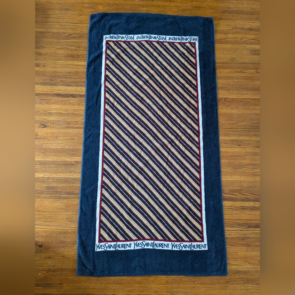 Vintage 1980 Yves Saint Laurent Bath Towel